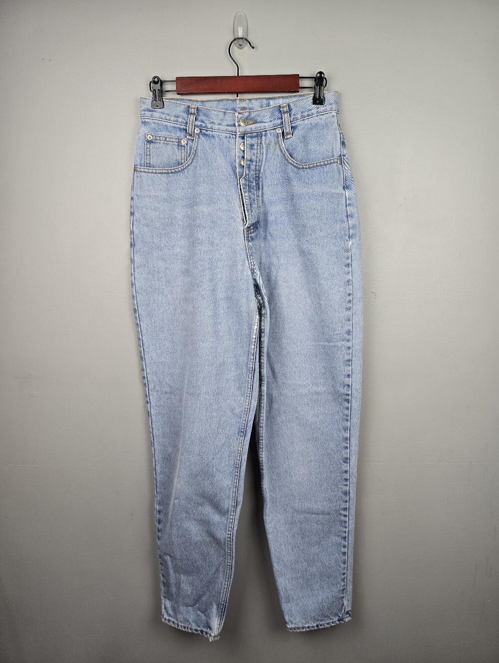 Vintage Western Lawman Denim Jeans High Waist Light Wash Womens Sz 11/12 Cowboy - Picture 1 of 15